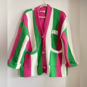 Jascls striped cardigan sweater